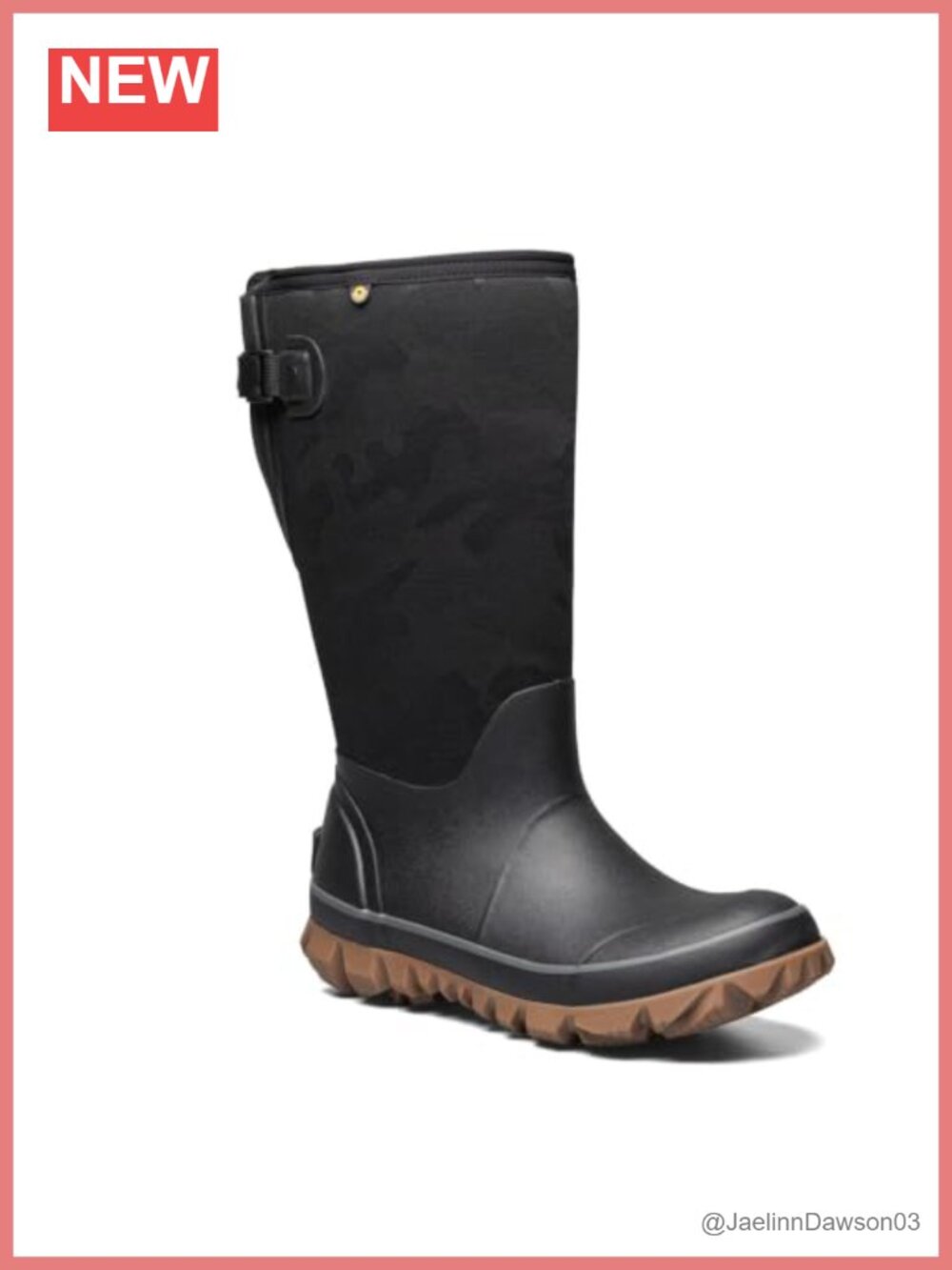 Women's Calf High Pull-On Snow Boots Waterproof Rubber Insulated Winter Boot